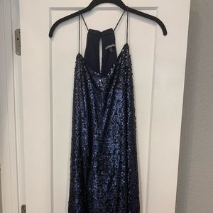 Blue sequined dress